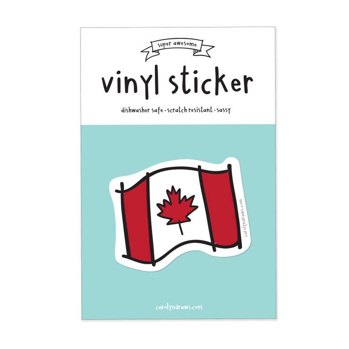 carolyndraws - Wholesale Sticker - Canada Flag Vinyl Sticker1