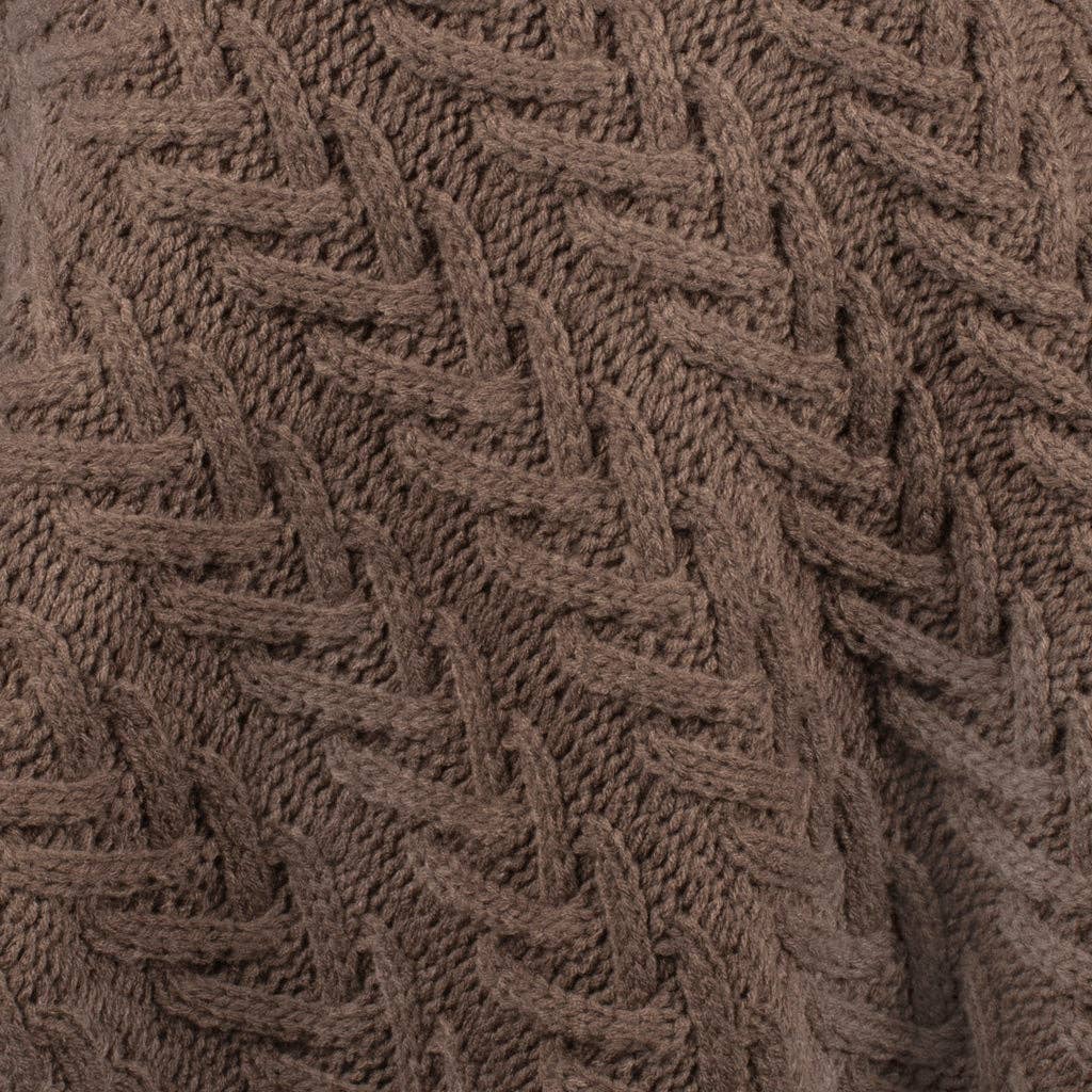 Eurostick - Wholesale Poncho - Women's - Aran Cable Button Rib Polo Poncho10