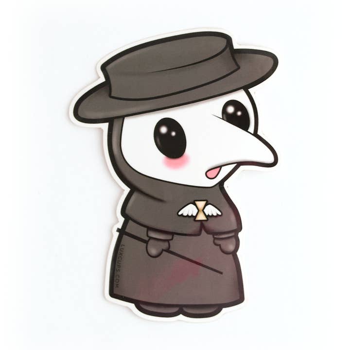 Autocollant Plague Doctor pour la vente par LuxCups Creative