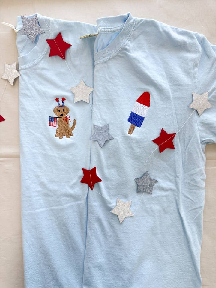 Tails Up, Pup - Wholesale T-shirt – women's - 4th Of July Shirt - America Popsicle - Summer Ice Cream1