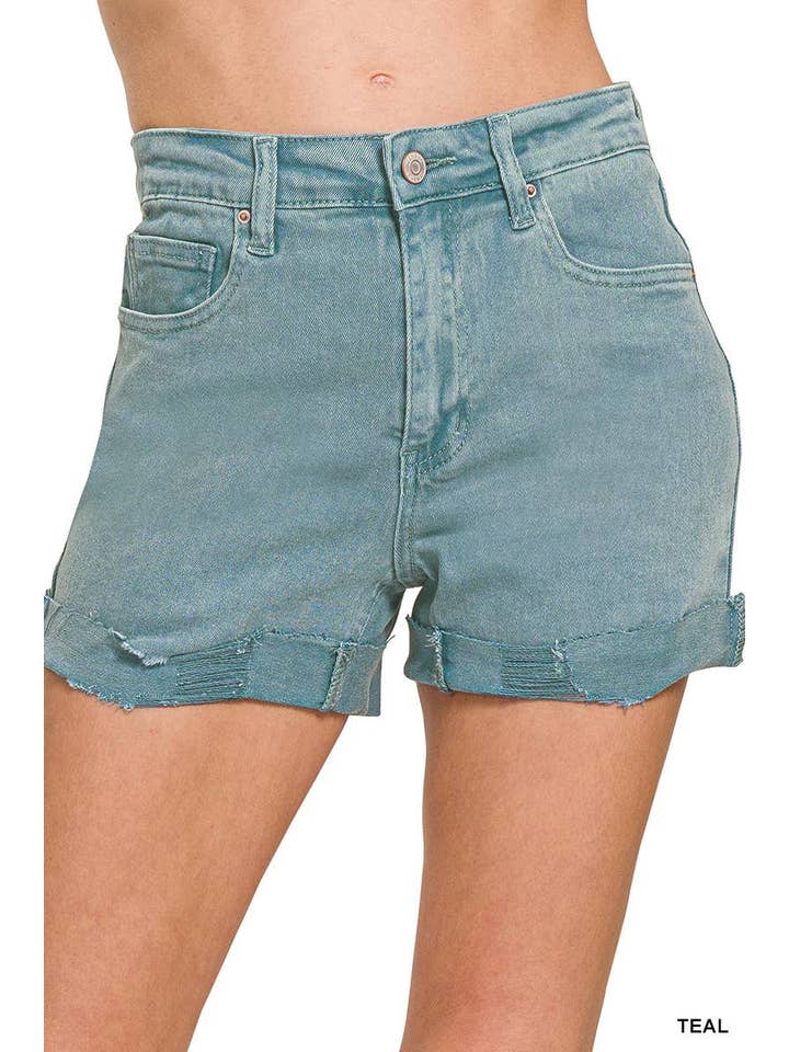 Vanilla Monkey - Wholesale Korte broeken - Dames - Korte broek met 5 zakken en manchetten7