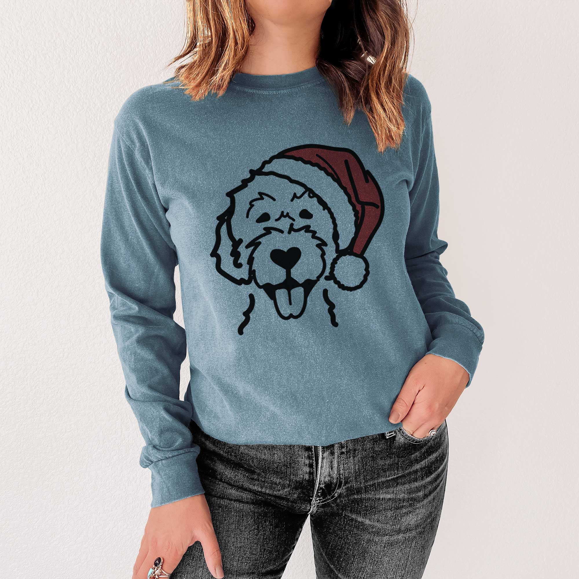 Inkopious - Wholesale Screen Printed T-Shirt - Unisex - Jolly Labradoodle - Heavyweight 100% Cotton Long Sleeve5