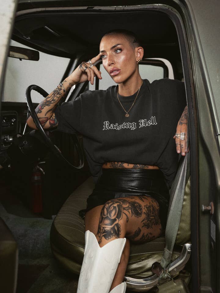 Raising Hell Tee for wholesale by Rebel Soul Collective