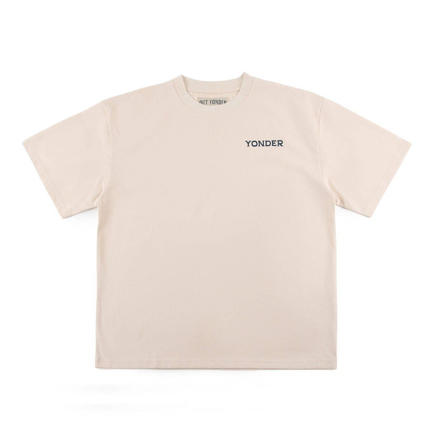 Out Yonder - Wholesale Screen Printed T-Shirt - Unisex - Eight Flat Boxy Tee (Natural)1