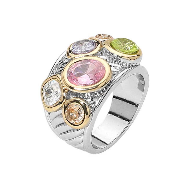 Sensibling Corp. – wholesale Ring med flera stenar – Ring med flerformade färgade CZ-stenar1