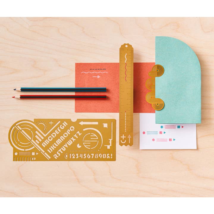 Another Studio UK - Wholesale Bookmark - Bauhaus Bookmark, Brass Metal Page Marker3