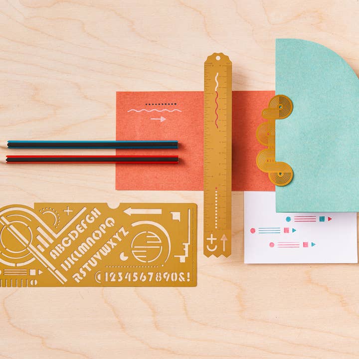 Another Studio U.S - Wholesale Stencil/craft die - Bauhaus Design Stencil, Modern Journaling & Holiday Crafts2