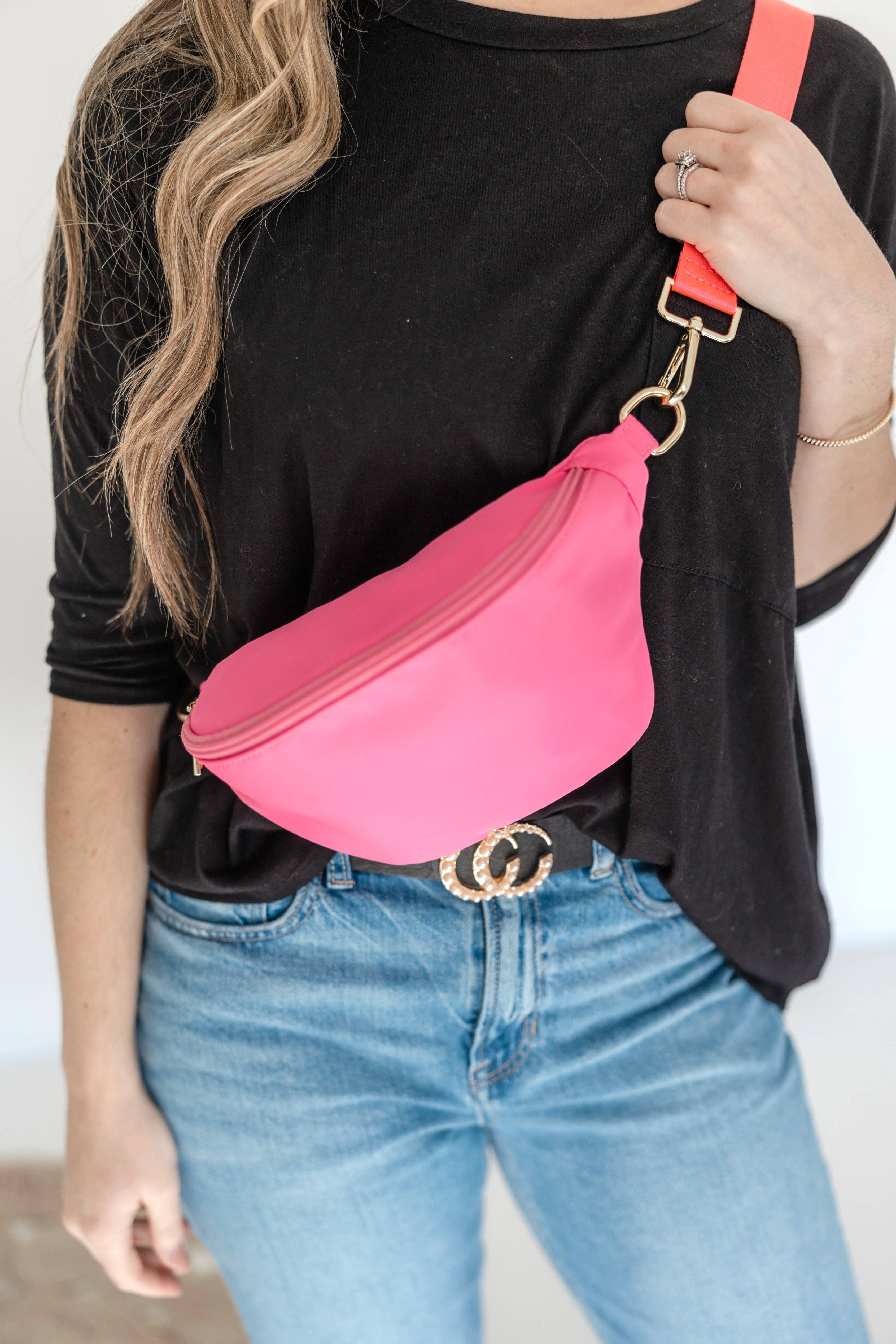 Thomas and Lee Company - Vente Sac ceinture – femme - Sac banane en nylon coloré Hannah avec sangle22