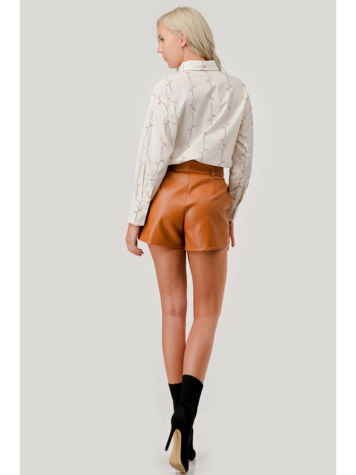 GeeGee x Lovelo - Wholesale Button Down Shirt - Women's - Ribbon Stripe Pattern Button-Up Shirt, OT5091824