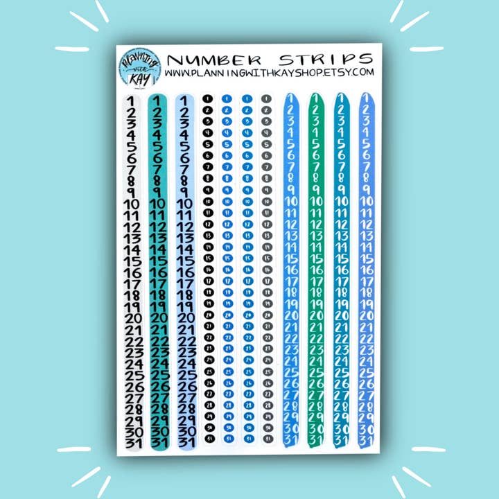 Talstrimler i kølige toner for engroshandel hos Planning With Kay