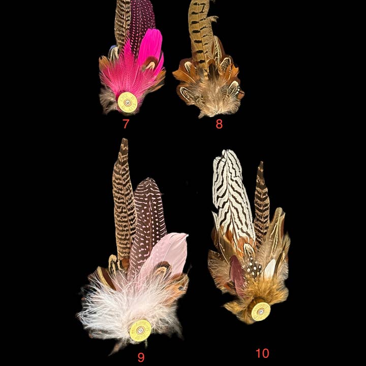 Nati Natash - Wholesale Hat Accessory - Women's - Decorative Side Hat Feathers (Out of SHOTGUN CASING)