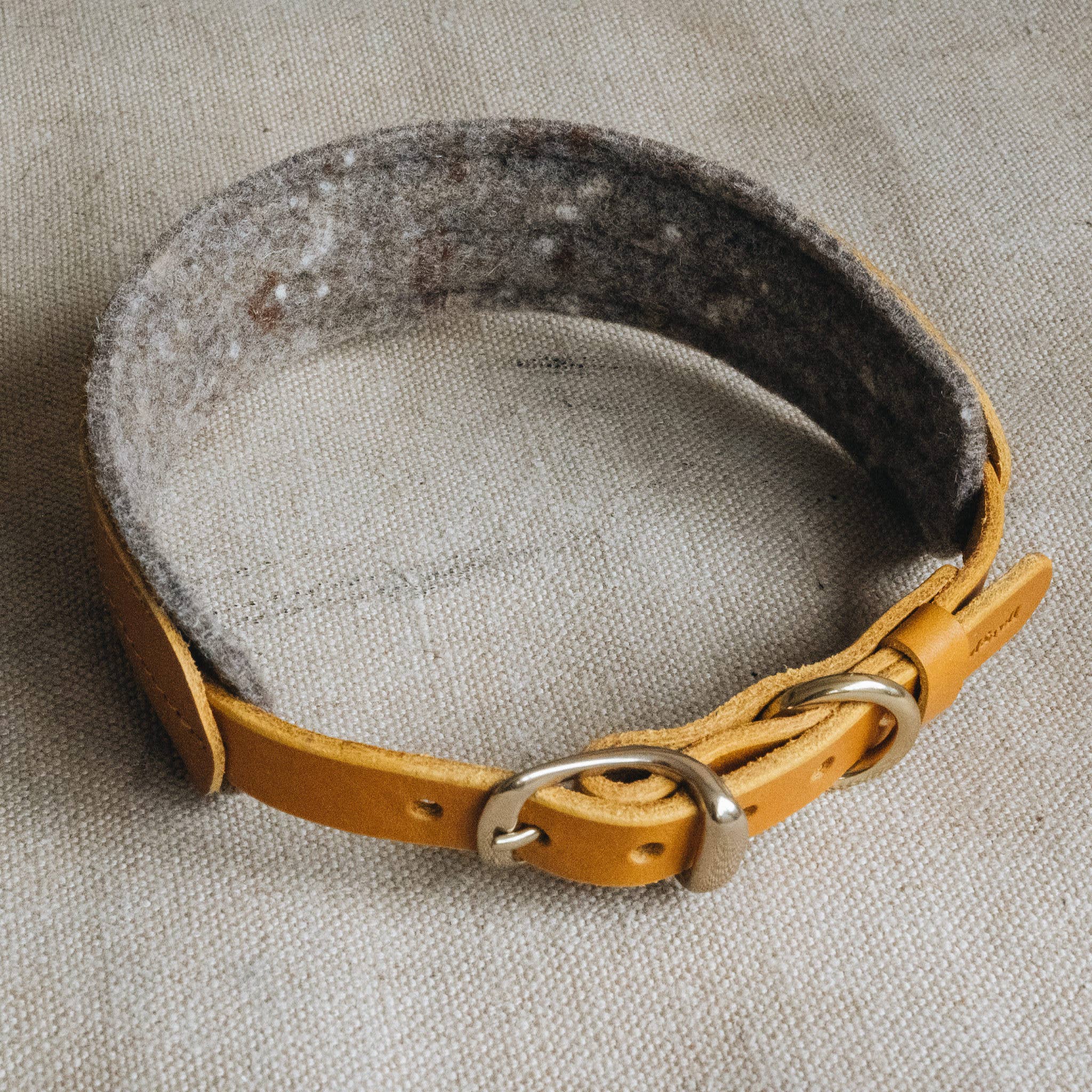 BAND&ROLL – wholesale Pet collar – Dog – Wool Padded Wide Dog Collar. Pine28