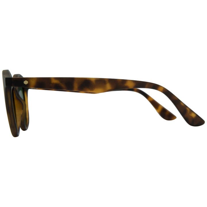 Bubble Gum Surf Wax - Wholesale Sunglasses - Unisex - Ensea Sunglasses: Tiny Island Matte Tort with Vintage Green Polarized3
