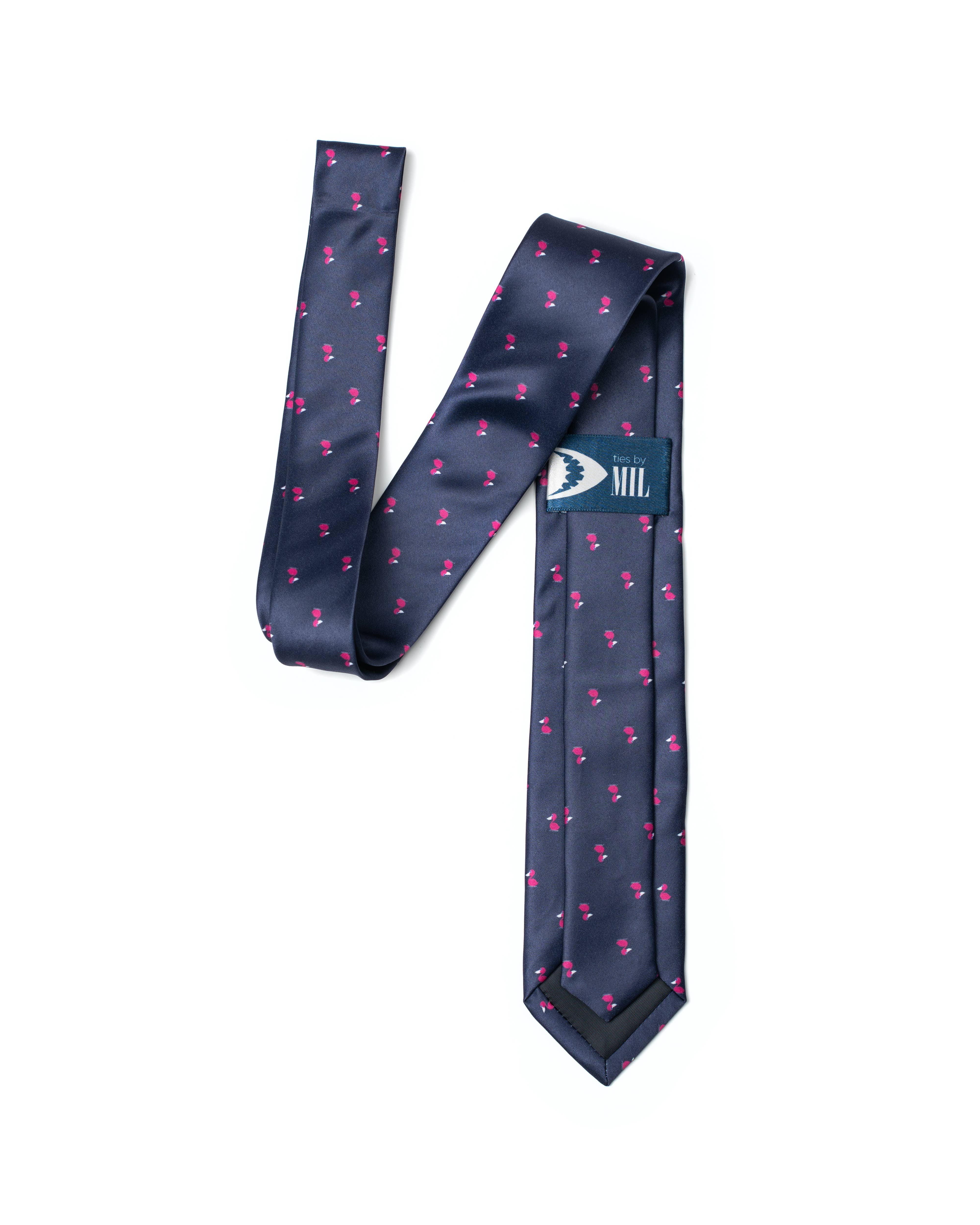 MIL - Wholesale Necktie - Men's - Pelicans Blue Tie | Recycled Polyester GRS1