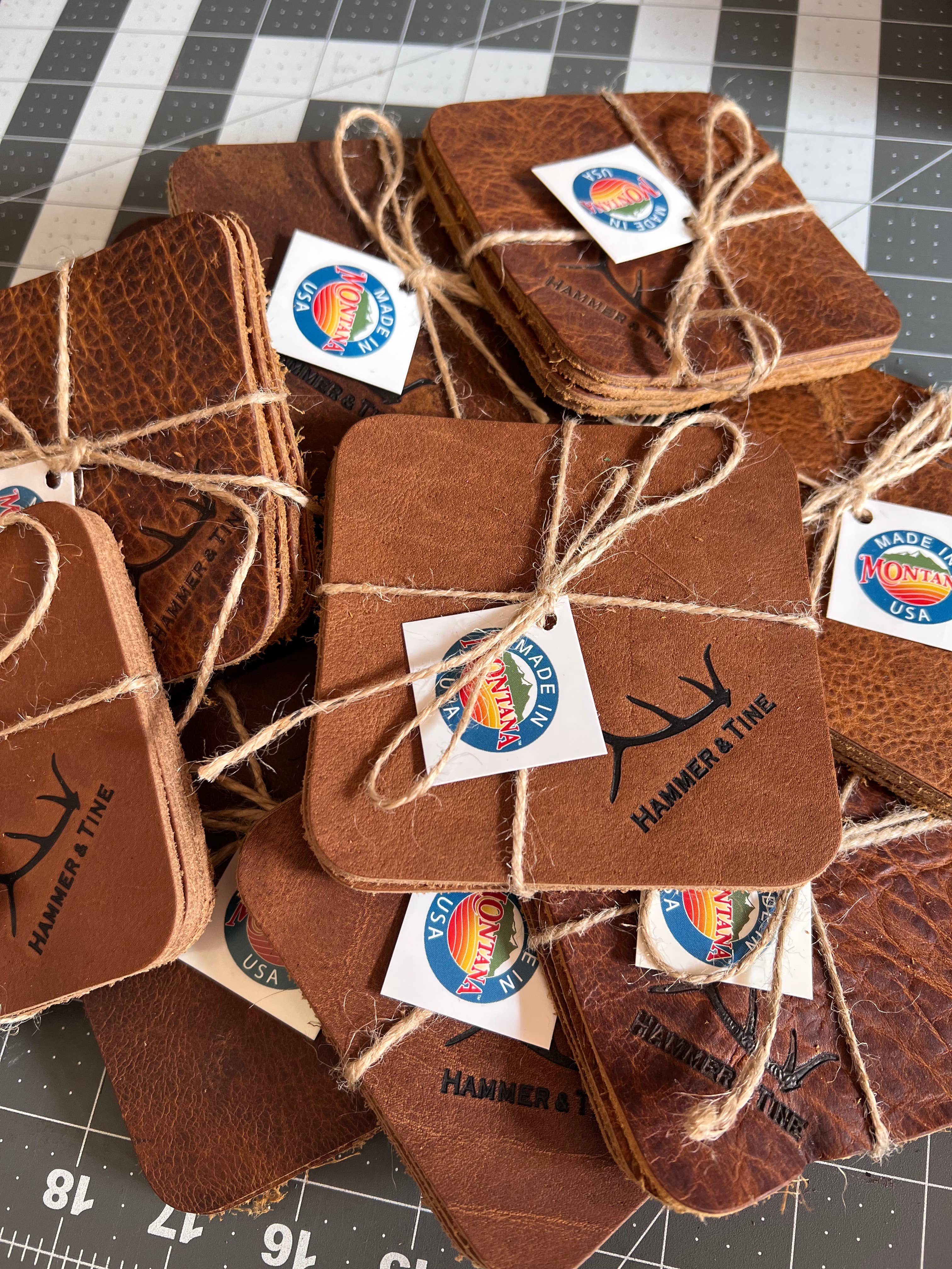 Hammer & Tine – Base de copos por atacado – Porta-copos quadrados0