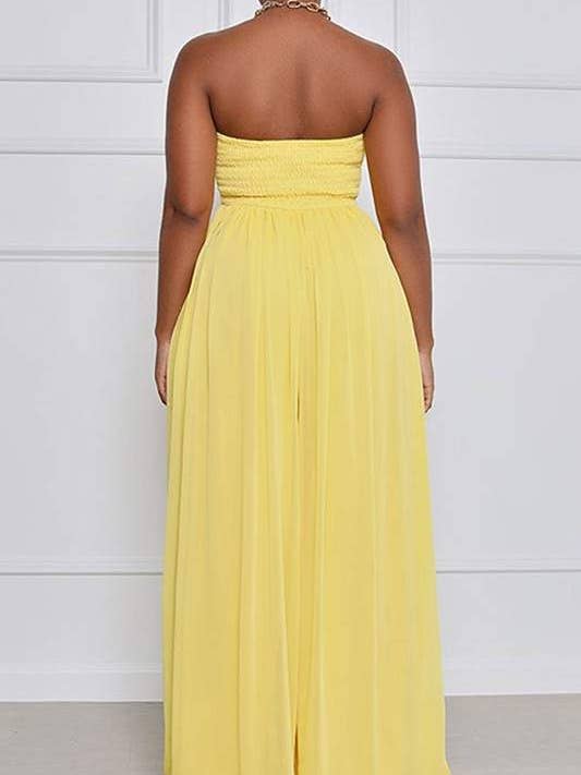 Flarix - Wholesale Jumpsuit - Women's - tube chiffon wide leg jumpsuits2