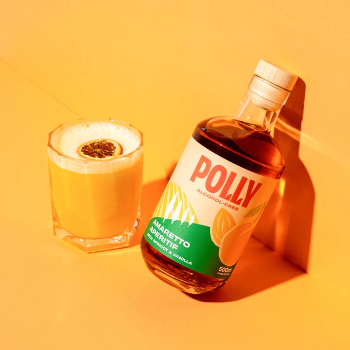 POLLY - Wholesale Non-Alcoholic Aperitif/Mocktail - POLLY Alcohol-free Amaretto Appetizer Apricot & Vanilla 500 ml1