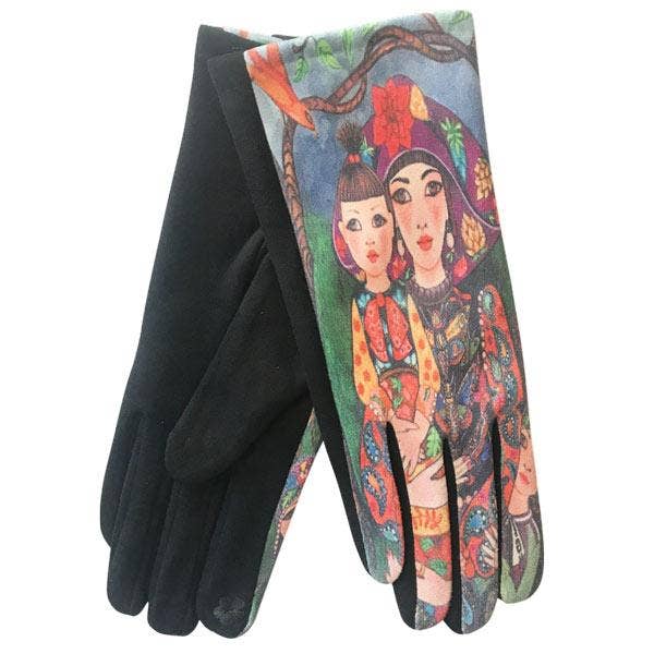 The Magic Scarf Company - Wholesale Gloves - Women's - 3709 - Art Design Touch Screen Gloves11