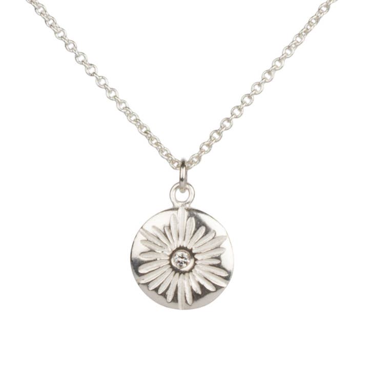 Large Lucia Diamond Necklace in Silver for wholesale by Corey Egan