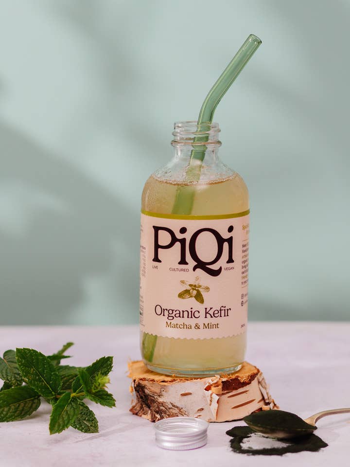 Matcha & Mint Kefir Water for wholesale by PiQi
