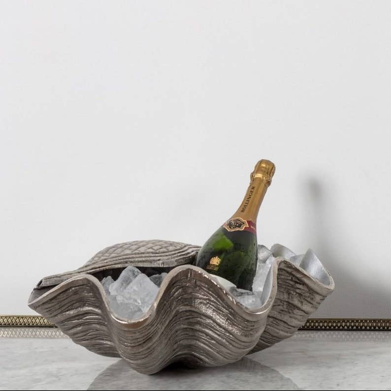 DDecorStore - Wholesale Ice Bucket - Clam shaped Wine Cooler ice bucket BIG Heavy length 26"1