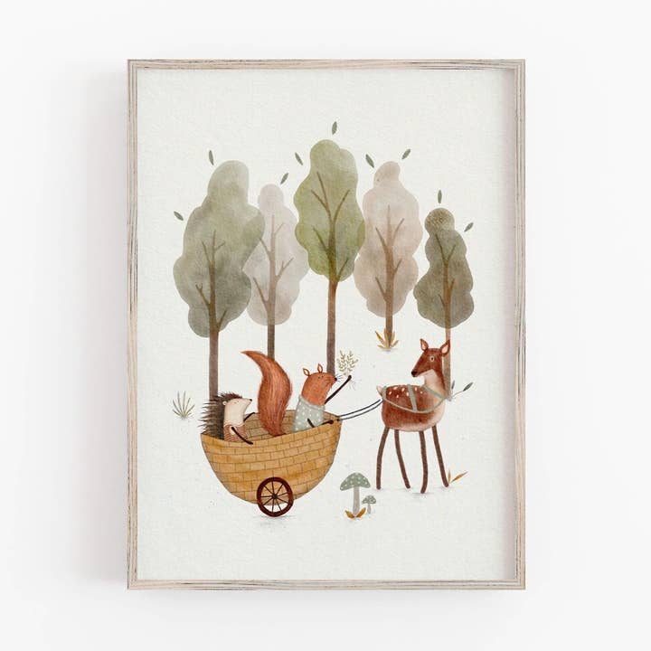 Forest Wall Art for Kids for wholesale by Urchin Bay