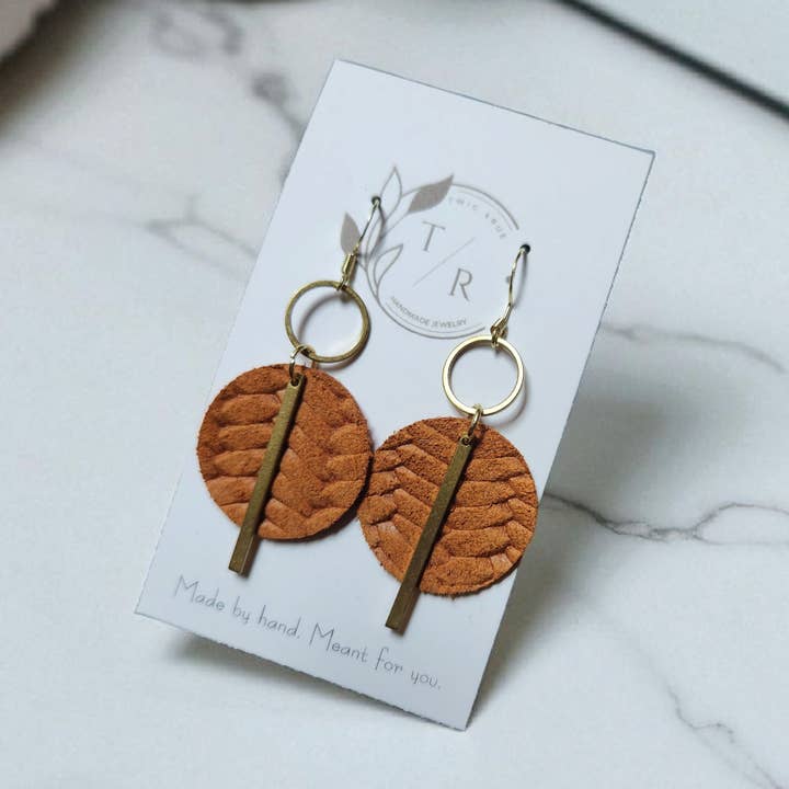 Twig & Rue boutique - Wholesale Dangle Earrings - Greta |Braided leather dangles1