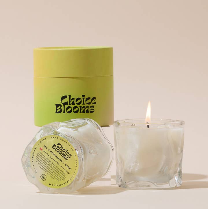 Choice Blooms - Wholesale Jar/Filled Candle - 7.2oz. No. 4 Rosemary + Sage Candle1