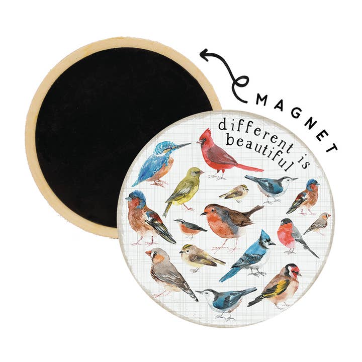 Sincere Surroundings - Wholesale Magnet - Different Beautiful Birds - Round Magnets