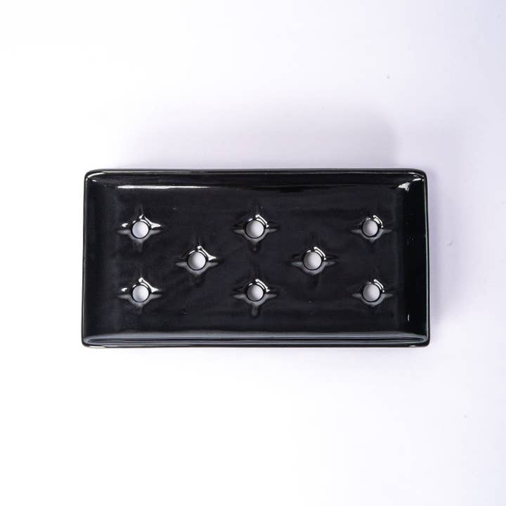 Urban Tokyo - Vendita all'ingrosso Piatti da portata - Piatti Neta Zara in porcellana nera 8,75" x 5" per sushi JP (10/40)2