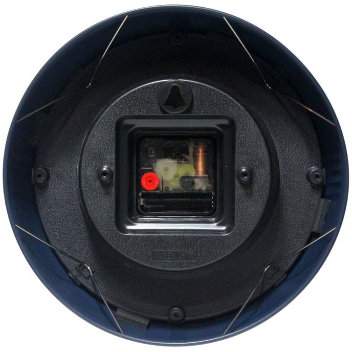 Infinity Instruments - Wholesale Wall Clock - Retro Round Navy Blue Indoor Wall Clock 9.5 Inch