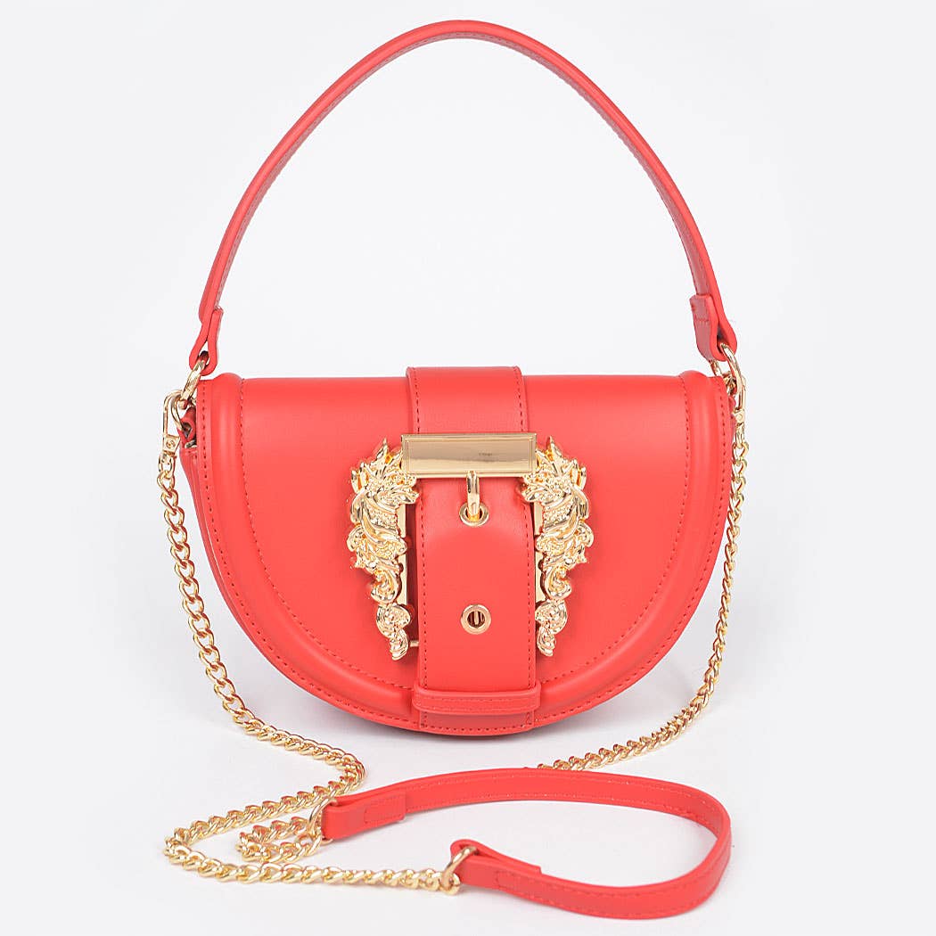 3AM BY H&D ACCESSORIES - Wholesale Shoulder Bag - Women's - HPC5891 FAUX LEATHER SHOULDER BAG W/BIG METAL BUCKLE8