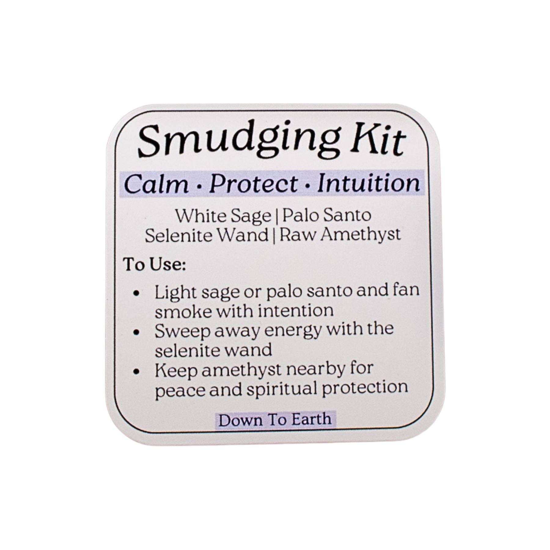 Down To Earth - Wholesale Sage Bundle - Amethyst Smudging Kit.2