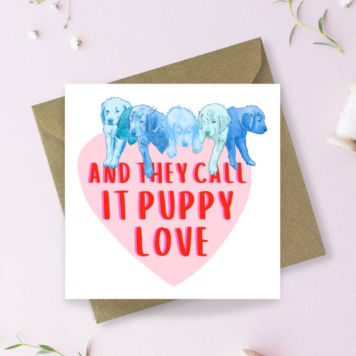 Lo chiamano «Puppy love», biglietto di auguri per la vendita all'ingrosso da parte di Sayers Studio