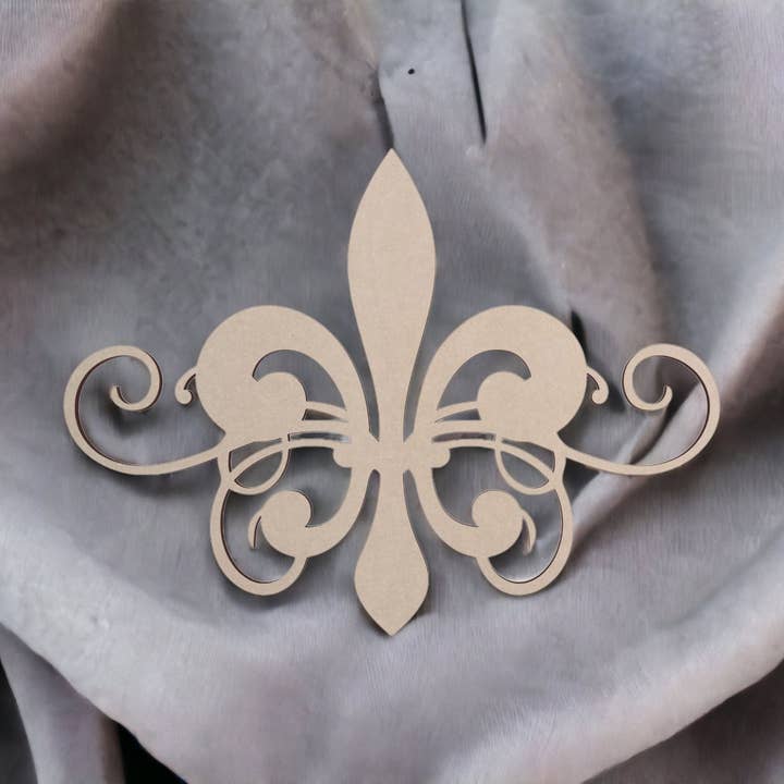 Wooden Fleur De Lis - houten uitsparing, woondecoratie voor wholesale door Jess and Jessica