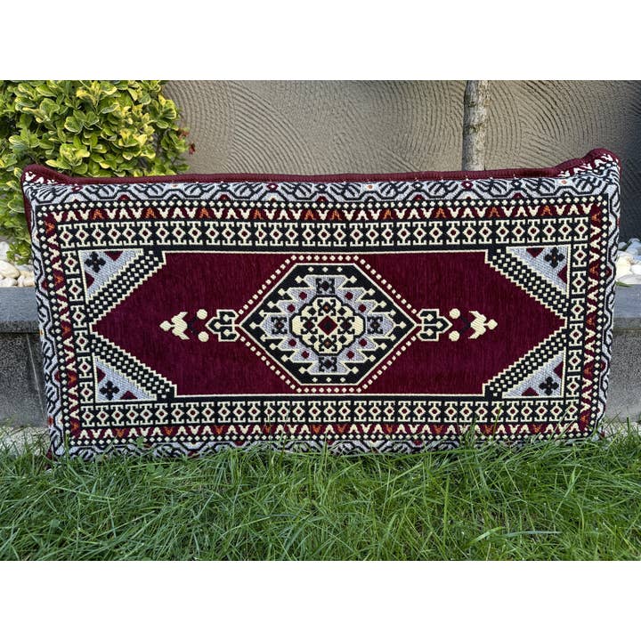 The Loom Wholesale - Wholesale Bank - Handgemaakte Vloerzitbank Set - Traditionele Ottomaanse Poef18