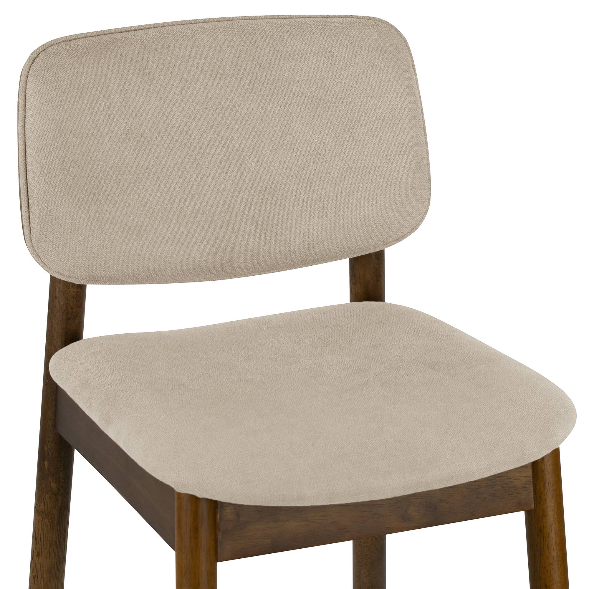 Glamour Home - Wholesale Stool - Set of 2 Azura Fabric Counter Stools with Walnut Legs6