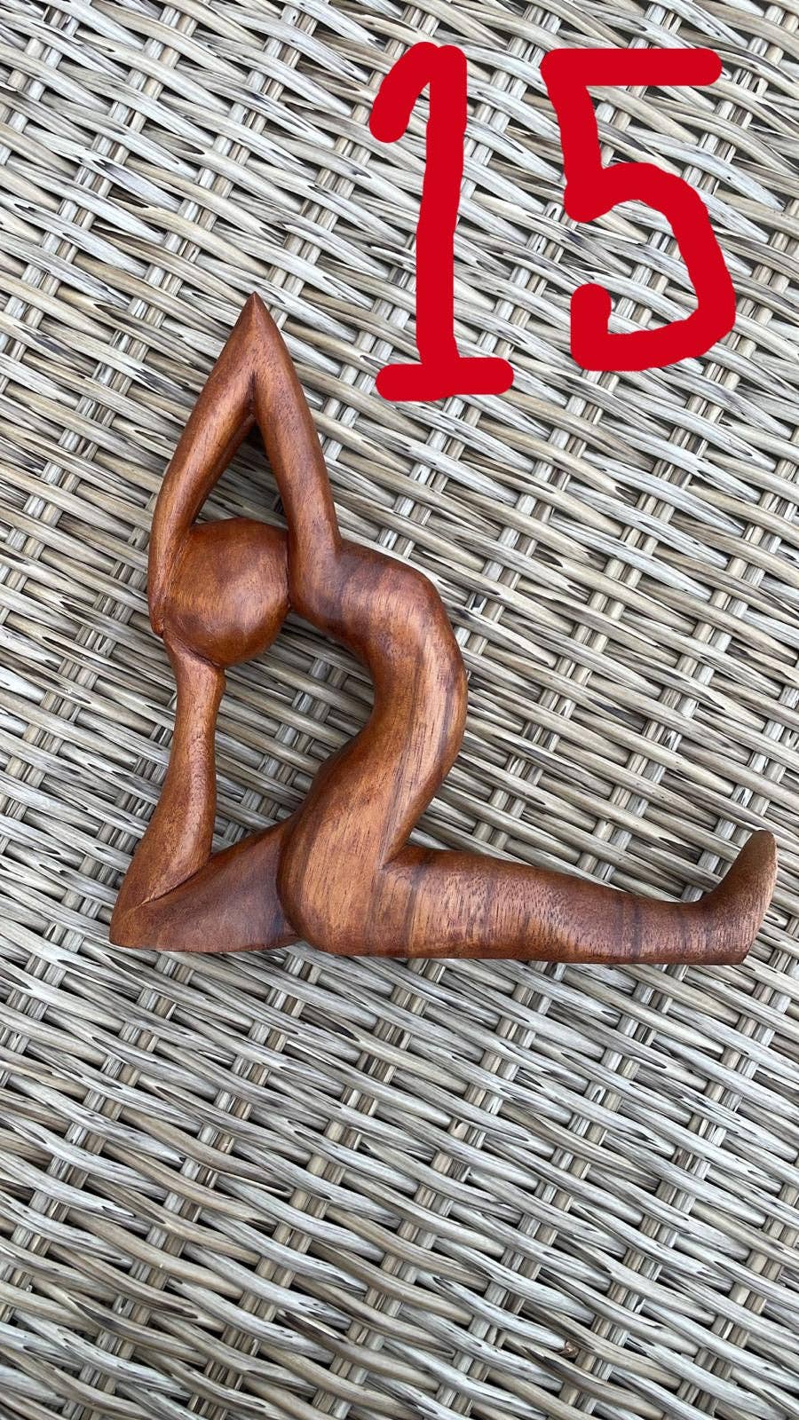 Ubud Glass - Wholesale Sculpture - Hand-Carved Wooden Yoga Poses Art - Serene and Spiritual Home Decor20