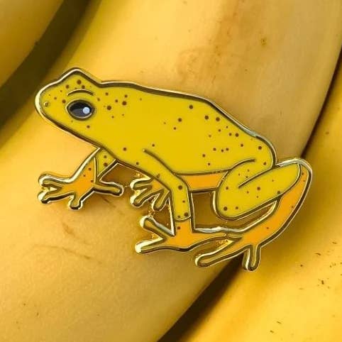 Alfinete de Esmalte Sapo de Fruta Banana! por atacado de Heartel Design