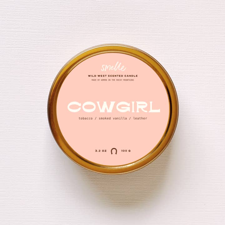 Smelle Scent Co. - Wholesale Travel Candles - Cowgirl Travel Candle, Western candle, Gift ideas, Gift Box0