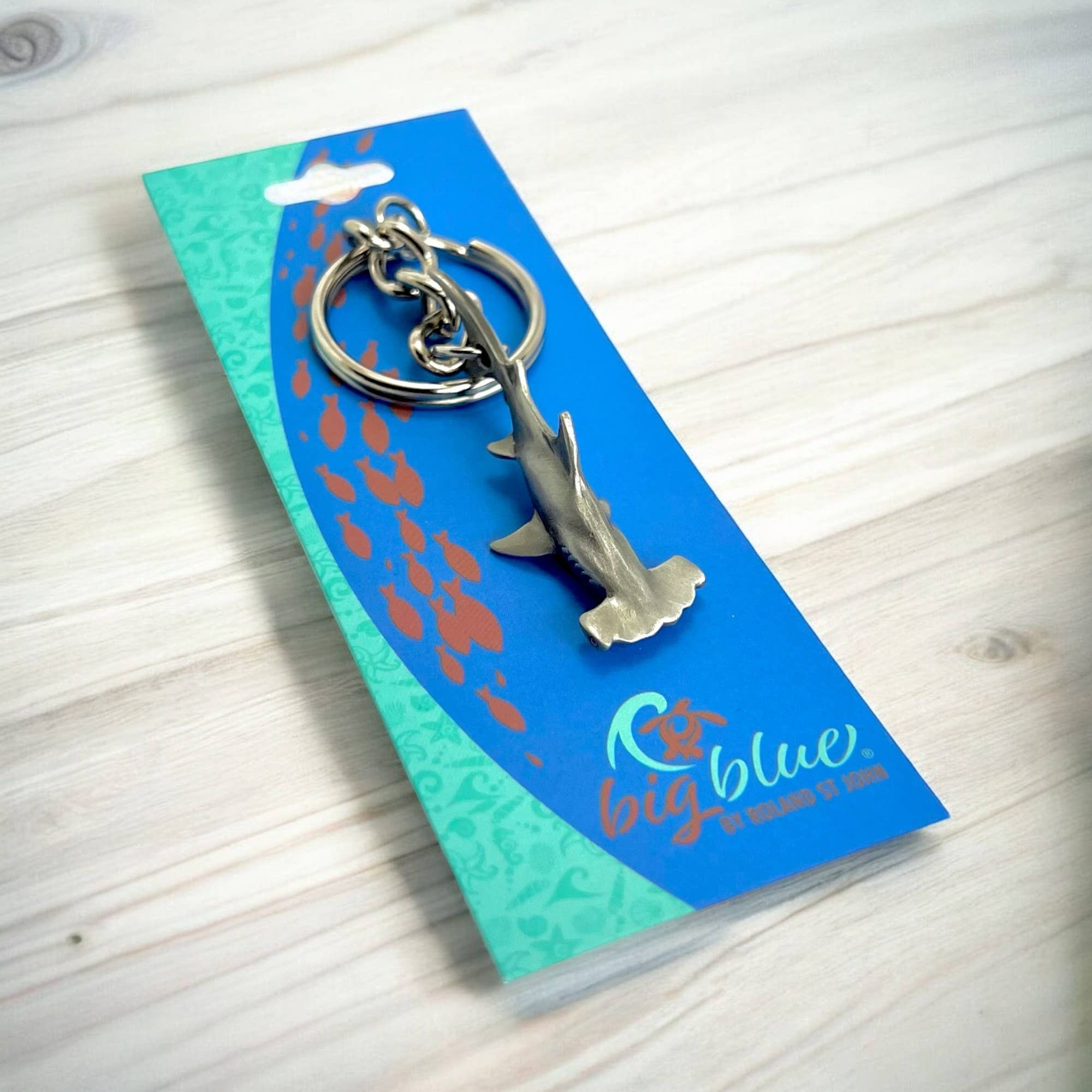 Big Blue by Roland St John - Vendita all'ingrosso Portachiavi - Unisex - Portachiavi Hammerhead Shark per uomo e donna, portachiavi Shark7