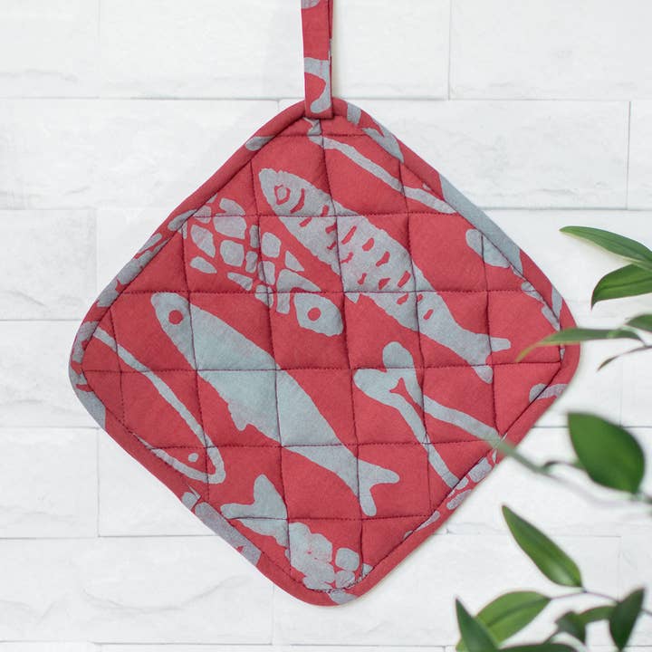 Pot Holder: Sardines - Brick-Organic for wholesale by Global Mamas