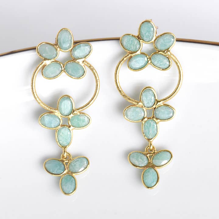 FELIX Z DESIGNS - Wholesale Dangle Earrings - 925 Silver Floating Flower Earrings