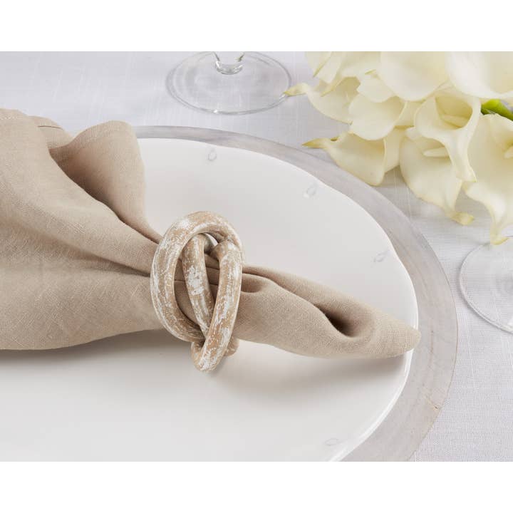 Saro Lifestyle - Wholesale Napkin ring - Wooden Interlock Napkin Ring7