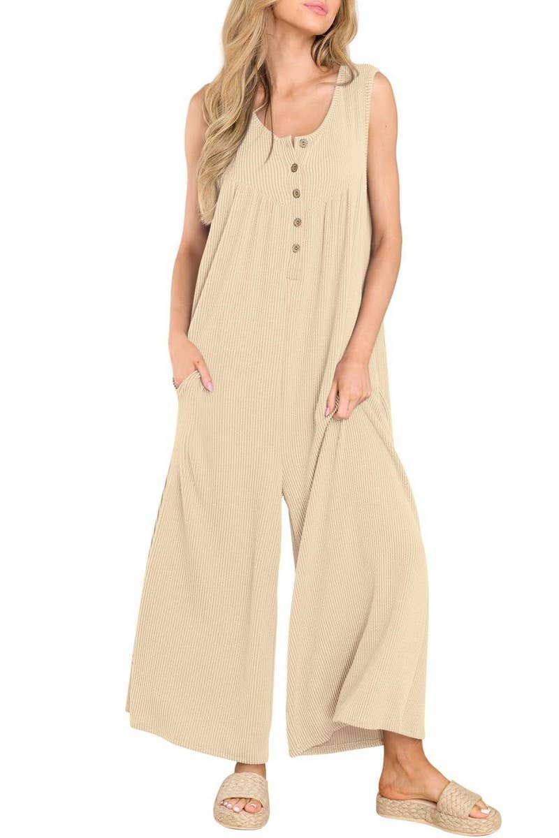NINEXIS - Wholesale Jumpsuit - Women's - CWSJS0720_SOLID COLOR CASUAL LOOSE POCKET JUMPSUIT14
