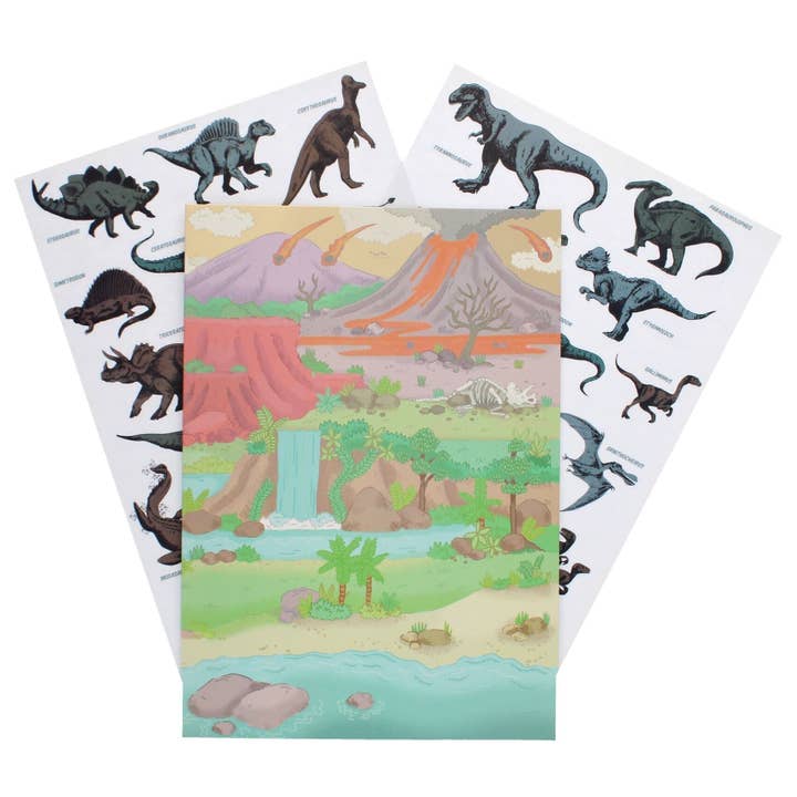 Rex B2B - UK – wholesale Sticker – Child & baby – Prehistoric Land Reusable Stickers And Scenes1