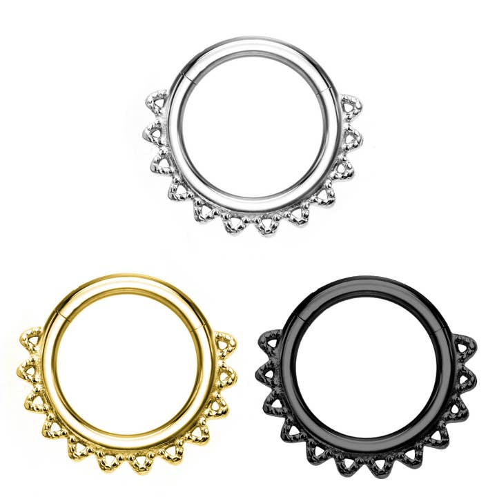 Awaken - Wholesale Single Earring - Triangle Circle Piercing - PY-1011