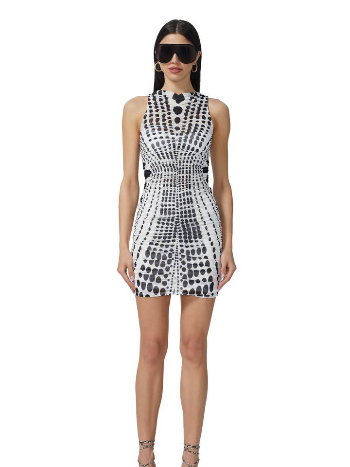 Helsa Mini Dress - Illusion Dot for wholesale by AFRM