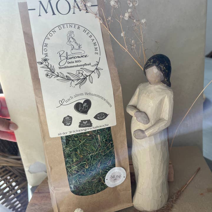 Mom- von deiner Landhebamme - Vendita all'ingrosso Tisana per l'allattamento - Premaman - Flower Meadow - Bagno a vapore con fiori di fieno biologico per preparazione al parto1