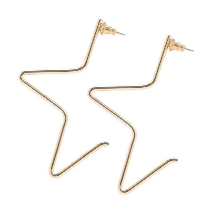 Orecchini grandi a forma di stella per la vendita all'ingrosso da parte di Eklexic